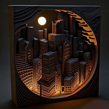 3D model st night city (STL)